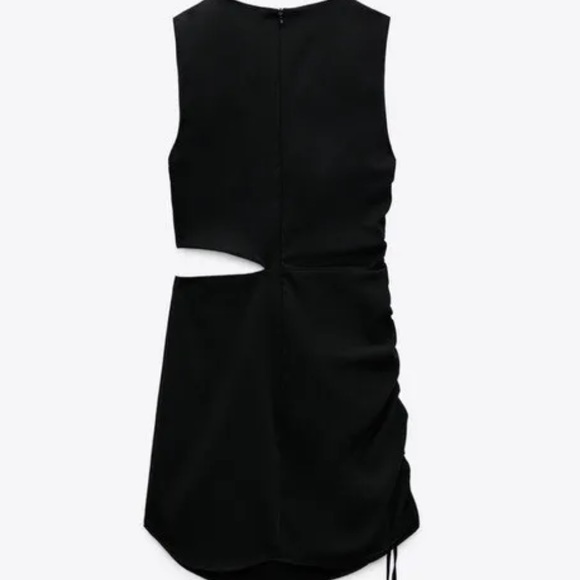Zara Dresses & Skirts - Zara Cut Out Ruched Side Mini Dress